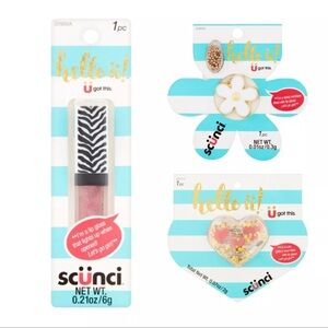 SCUNCI “HELLO U” Set of 3 different lip glosses- New in package